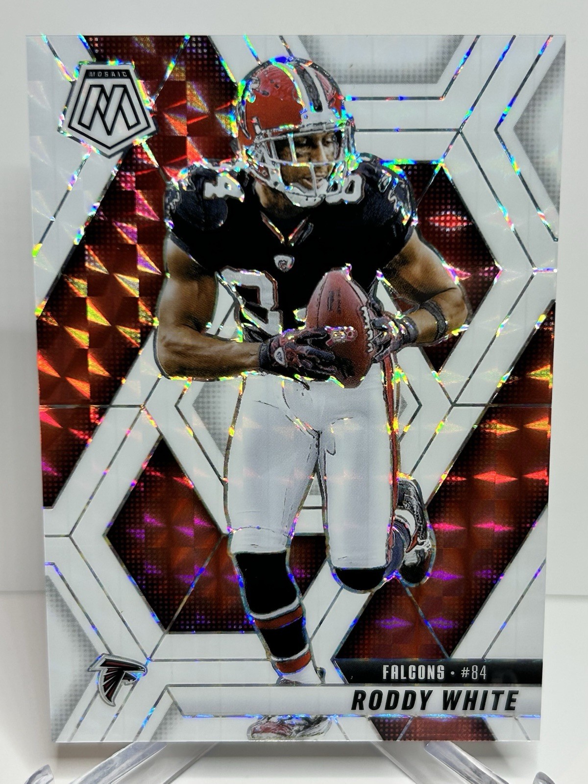 Roddy White - 2025 Mosaic White Refractor🔥Falcons🔥/25