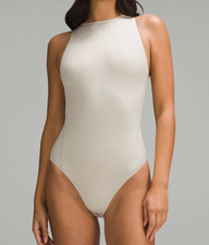Lululemon Nulu High Neck Sleeveless Bodysuit Size X-Large Bone New Tank Top