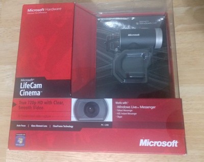 Microsoft LifeCam Cinema 720p HD Wide Screen Webcam USB Camera 1393 New Sealed