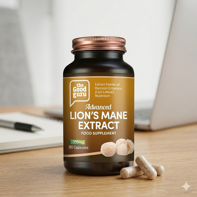Löwenmähnenpilzextrakt 600mg 90 Kapseln Hericium Erinaceus Vegan UK