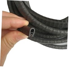 Black PVC Edge Trim, 10 Feet, 1/16 to 1/8 Inch, Flexible, 10 Feet 3 Meter