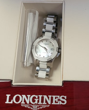 Longines Conquest Classic 29.5mm Automatic Mother Of Pearl Diamond Ceramic Watch