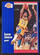1990-91 Fleer Magic Johnson HOF No 100 Los Angeles Lakers