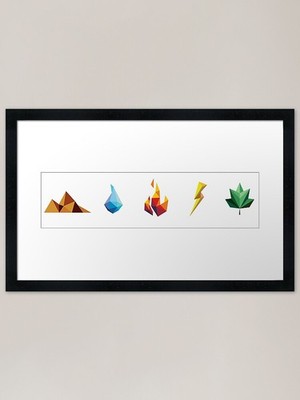 Elemente gerahmter Kunstdruck gerahmtes Wandbild Poster Leinwanddruck Bild