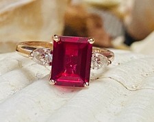 Certified Natural Pink Ruby 925 Sterling Silver Handmade Ring Gift For Her