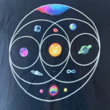 Coldplay &lsquo;Music Of The Spheres&rsquo; Live 2022 Tour Shirt Small Black Official New