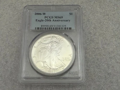 2006-W PCGS MS69 20th Anniversary American Silver Eagle $1