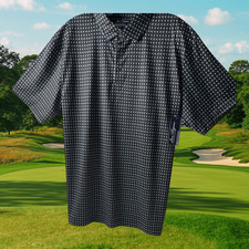 Ben Hogan Performance Polo Golf Shirt X-Large Short Sleeve Black Stretch UPF15