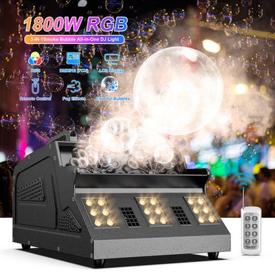 Yiflamefly 1500 W Blase Nebelmaschine RGB 3in1 LED Rauch Bühnenlicht DMX Fernbedienung UK