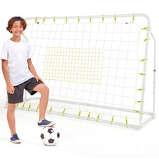 6.1' x 4' Versatile Soccer Rebounder 2 in 1w/ Shooting Auxiliary Area 4 Nails