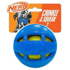 3.8in TPR Squeak and Crunch Ball     Blue