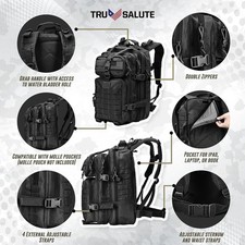 Military Tactical Backpack 45L Large Army Men 3 Day Assault Pack Molle Rucksacks