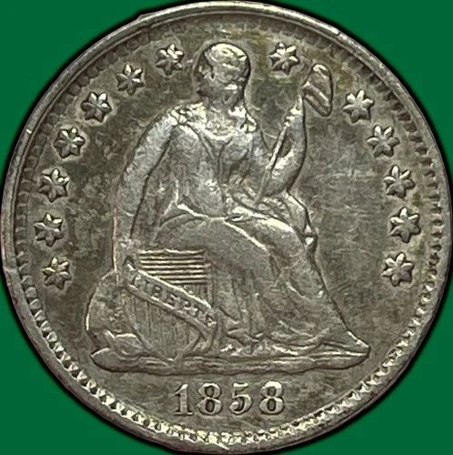 1858 Seated Liberty Half Dime Extremely Fine XF Coin #33516