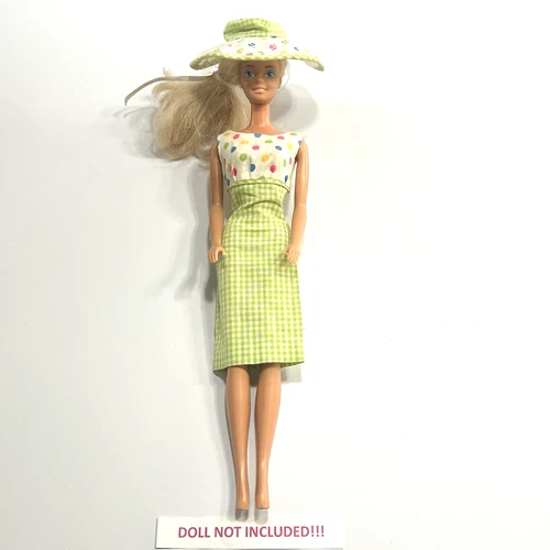 Vintage 1966 Mattel Barbie® #1649 "LUNCH ON THE TERRACE" SUNDRESS & HAT ~ EXC