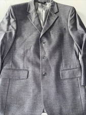 Jos A Bank Mens Size 41 R Gray Wool Blend 3 Button Blazer Sport Coat Jacket EUC