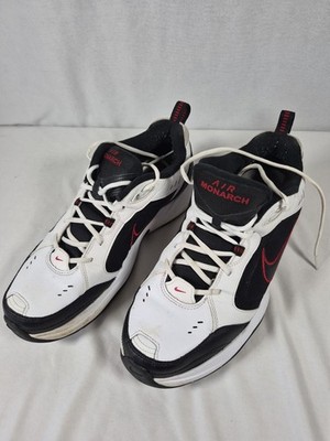 Nike Mens Air Monarch IV White Red Casual Sneakers Size 13 D -