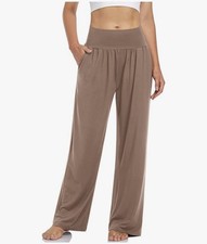 Women's Casual Loose Wide Leg Cozy Pants Yoga Sweatpants High Waisted w/ Pockets