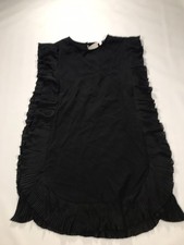 TCEC Magenta Black Side Ruffle Ridge Feminine Dress Size Large
