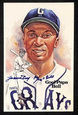 Cool Papa Bell Signed/Autographed Grays HOF Perez Steele Postcard 212380