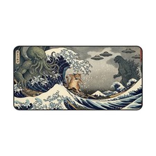 Funny Cat Mouse Pad XL Large Gaming Desk Mat Non-Slip 16x32
