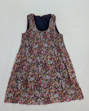 Jane & Delancey Women's Dress Size L Blue Pink Floral Print Micropleat