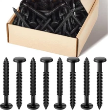 120 Pcs 3 Inch Vinyl Shutter Fastener Window Panel Peg Lok Pin Pegs Screws Sh...