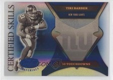 2005 Leaf Certified Materials Skills Mirror Blue 97/100 Tiki Barber #CS-19 0a7