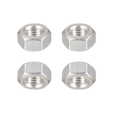 4Pack 1/2-12(UNC) Hex Nuts 304 Stainless Steel Hexagonal Nuts Silver Tone
