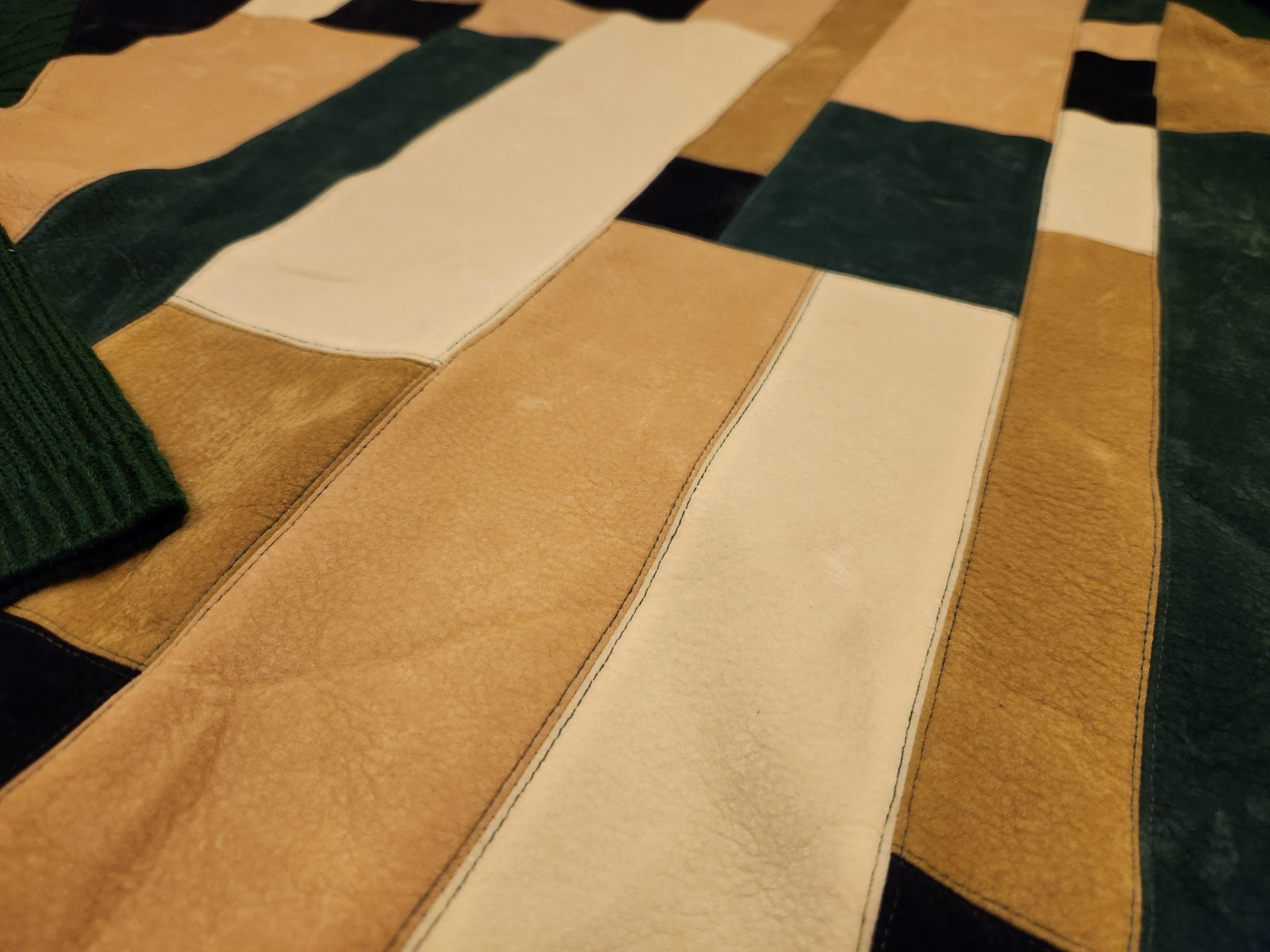 Vintage Koman Patchwork Pullover Knit Sweater Men… - image 2