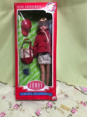 Vintage Jenny unused JENNY red coat retro doll body 1981