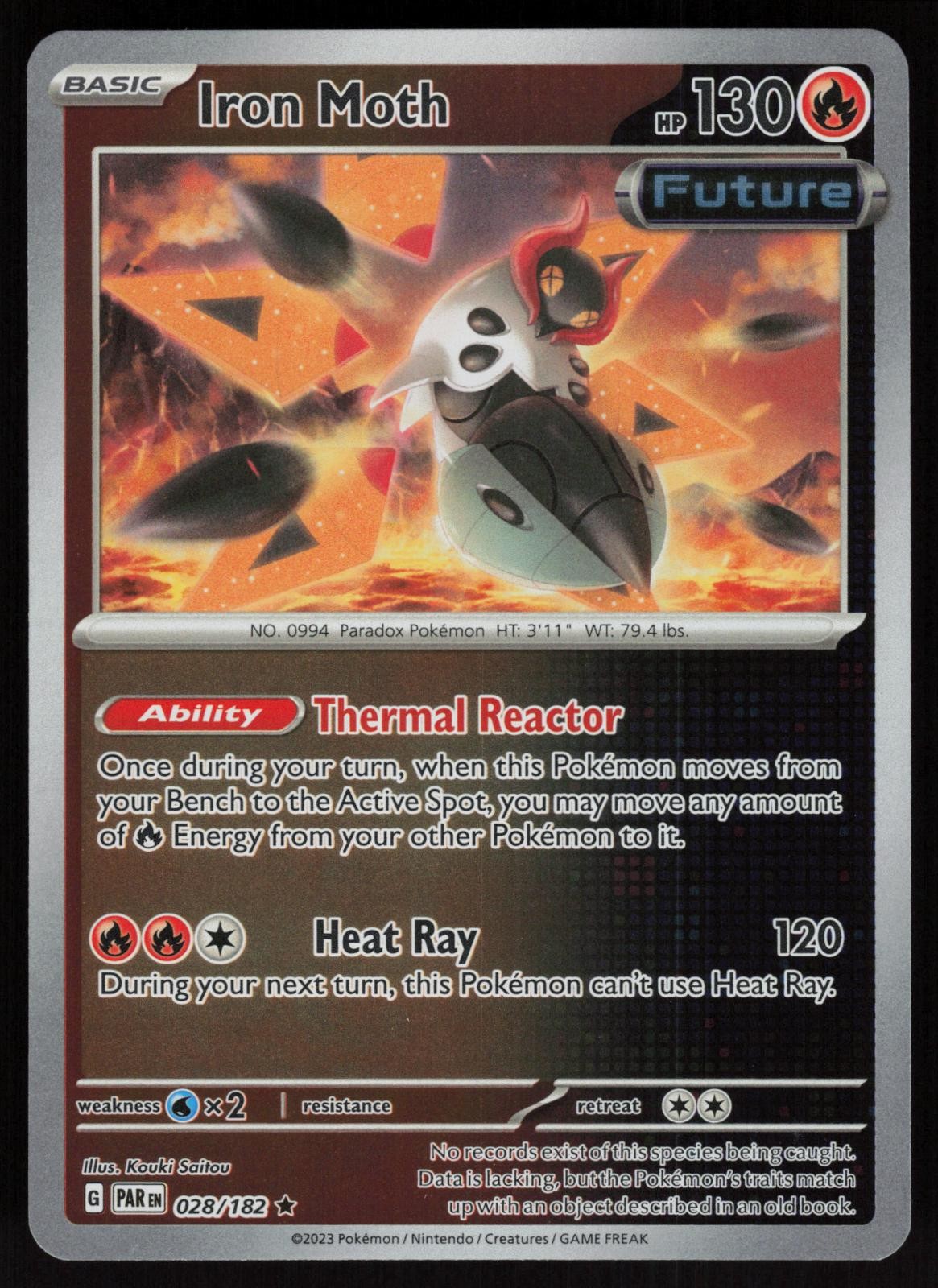 Iron Moth (Non-Holo) 28/182 Rare Deck Exclusives Pokemon Near Mint