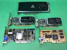 x5 Assorted Desktop PC Video Graphics Cards Quadro  STB - UNTESTED LOT OF 5