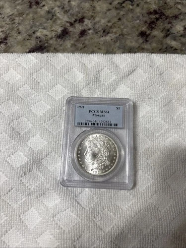 1921-P Morgan Silver Dollar PCGS MS 64 Bright White Luster!
