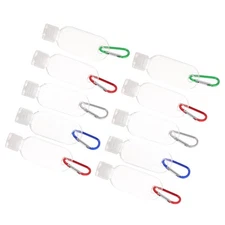 10 Pcs 30 ml Hand Bottles With Carrier Refillable For Outdoor Use