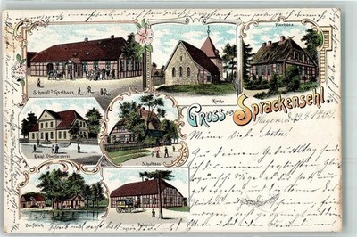 13620943 - 3101 Sprakensehl Schmidts Gasthaus Kirche Pfarrhaus Kgl.