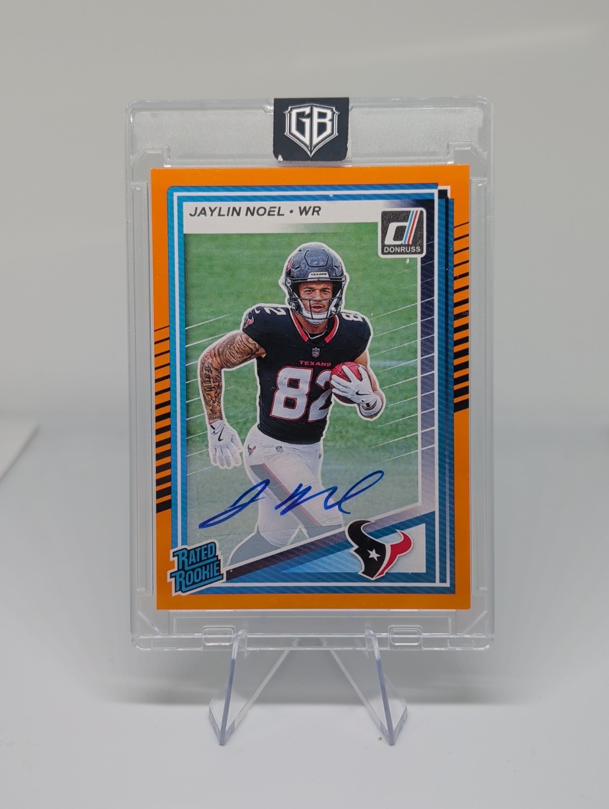 2025 Panini Donruss Rated Rookie Jaylin Noel Orange Autographs