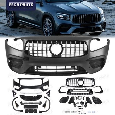 To GLB35 Style Front Bumper Cover Grille Kit For 2020-2023 Mercedes-Benz X247