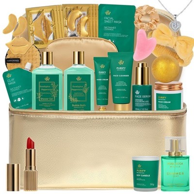 25 Pcs Mother's Day Gift, Eucalyptus Bath & Body Gift Set for Women, Hydratin...