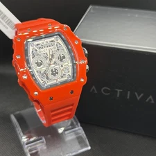 New - ACW2305-019 - Activa X Invicta Men's Watch w/ Skeleton Dial - 44.3mm, Red