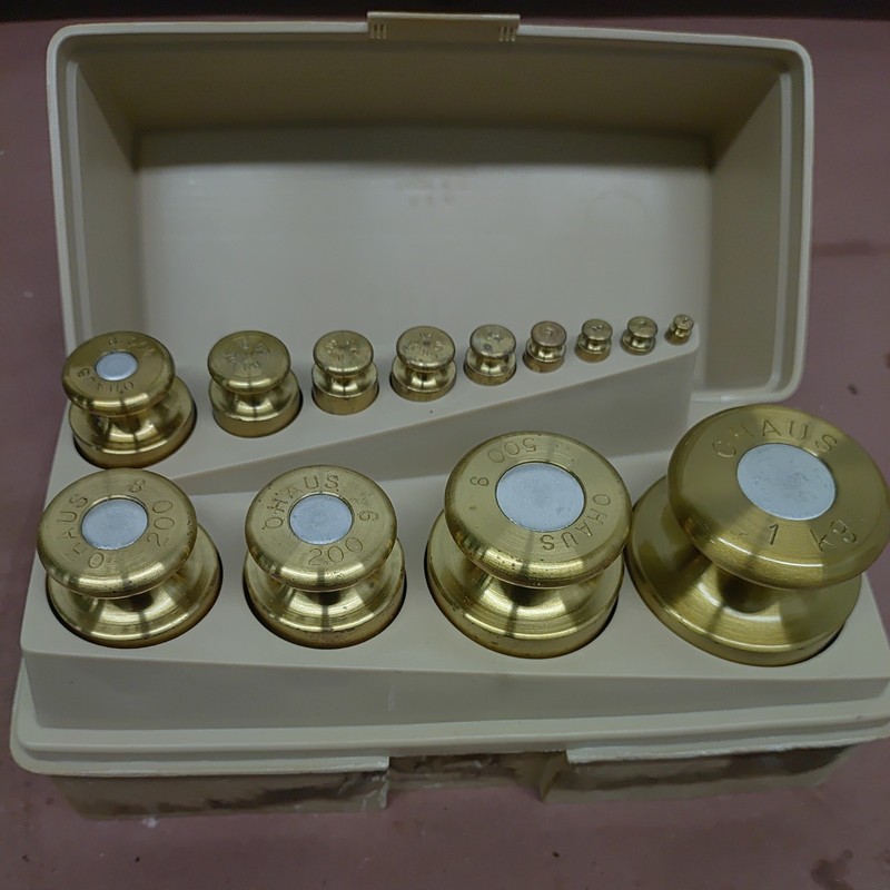 OHAUS Brass Calibration Weight Set 13 set