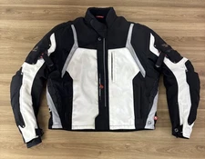Rynus Armored Motorcycle Jacket Size XL Black White Touring Street Protection