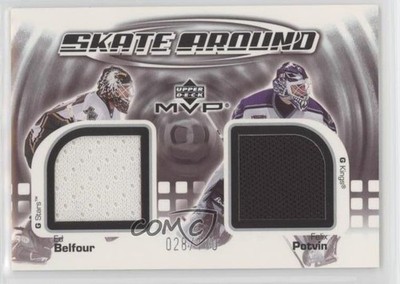 2002-03 Upper Deck MVP Skate Around Dual 28/100 Ed Belfour Felix Potvin HOF g6s