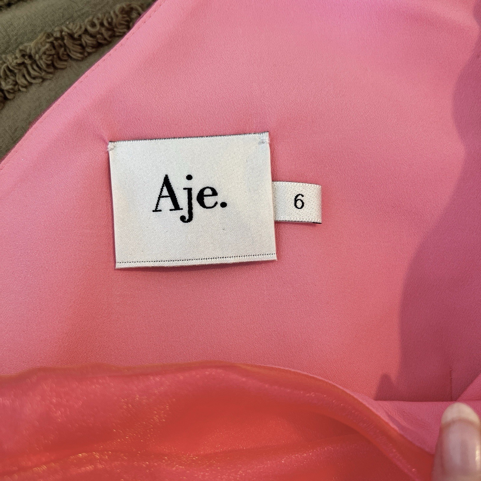 Aje Mercury Iridescent Mini Dress Coral AU 6 / US 2 / XS Cocktail Party Ruched image 8
