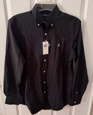 polo ralph lauren black dress shirt Men's Size M Classic Fit Long-Sleeve Button Oxford Color:Niagara Turquoise 100% cotton live_joor Black Dresses | Elegant