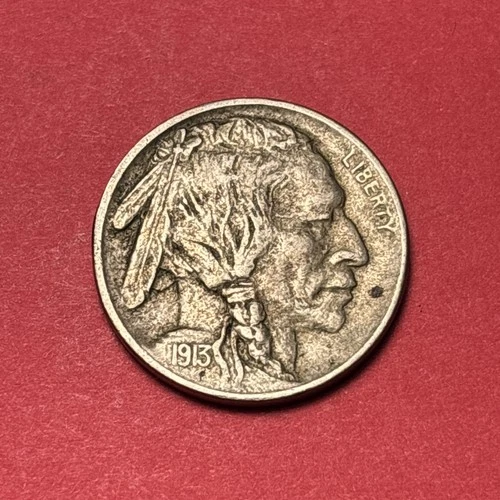 (1) Beautiful Antique 1913-P Type 1 Buffalo/Indian Head Nickel XF-EXTRA FINE