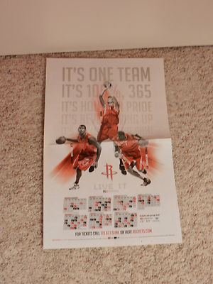 2006-2007 HOUSTON ROCKETS POSTER SCHEDULE "NEW" HOUSTON CHRONICLE | eBay