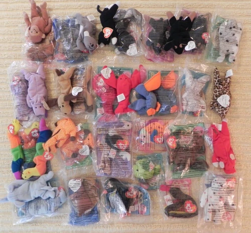 VTG  36 McDonalds TY Teeny Beanie Babies Sealed 22 Unsealed 14 All w/Tags