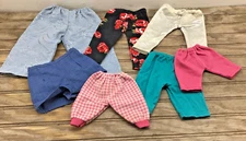 Mixed Brands Doll Clothing Lot of 7 Mixed 18" & Small Pants & Shorts