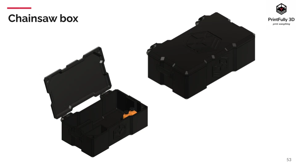 PrintFully3D 1/10 Scale Chainsaw box 3D Printed Crawler Accessories Trial - Image 4 of 4