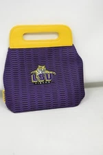 LSU Tigers Alan Stuart New York Mesh Faux Leather Embroidered Logo Handbag Purse
